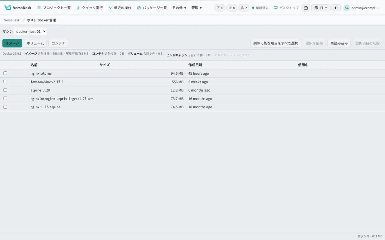 ホスト Docker 管理